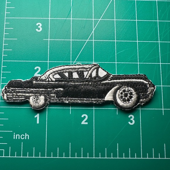 Vintage Lowrider‎ Car Patch – Classic Black Coupe Embroidered Iron-On Patch - Picture 3 of 7